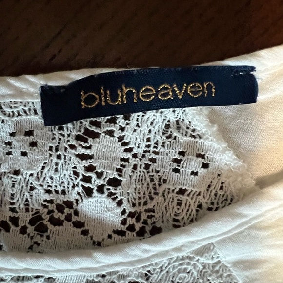 Blu Heaven (By UmGree) Floral Embroidered Crochet Mini Dress. Size: Small. - Picture 3 of 12